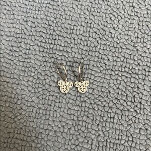 Mickey Mouse Sterling Silver Huggie Earrings